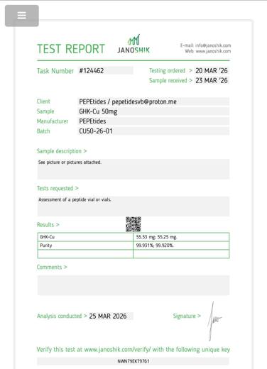 Certificado de analisis CoA 55